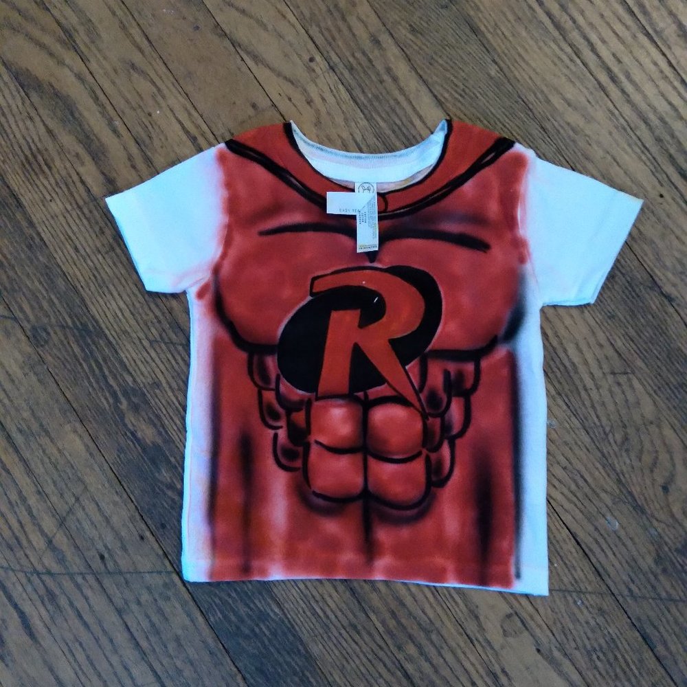 new airbrush robin superhero infant  tshirt